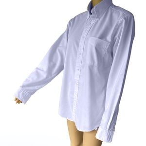 Land's End Men's Long Sleeve Solid 100% Cotton Oxford Dress Shirt - Size 15